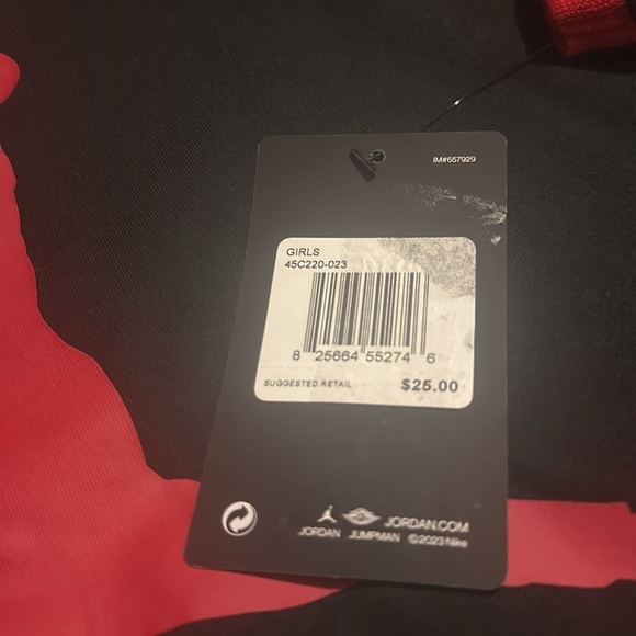 NWT Jordan Girls' Essentials Ringer T-Shirt black - Picture 9 of 13